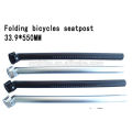 2015 Bicycles seatpost 33.9 * 550mm aluminum folding bolted Black / Silver